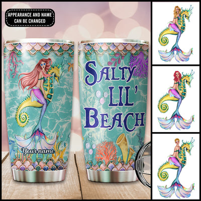 89Customized Salty lil'beach Mermaid Customized Tumbler