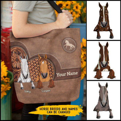 89Customized Lovely horses Customized Tote Bag