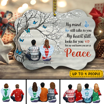 89Customized You Left My World But Never My Heart Memorial Personalized One Sided Ornament