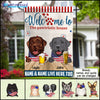 89Customized Welcome To The Pawtriotic House Personalized Garden Flag