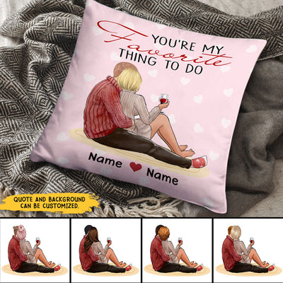 89Customized Funny and Naughty Gift for Him Gift for Her Love Couple Personalized Pillow