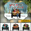 89Customized you me and the jeep Chistmas Jeep couple Customized Ornament