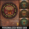 89Customized A man cannot survive on whiskey alone He also needs cigars Customized Wood Sign