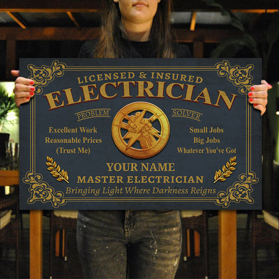 89Customized Personalized Electrician Pallet Sign