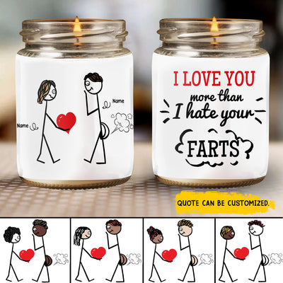 89Customized Funny Fart Couple Personalized Candle