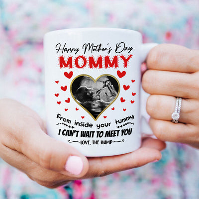 89Customized I Can't Wait To Meet You Mommy Personalized Mug