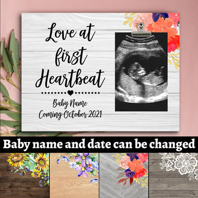 89Customized Love at first Heartbeat ultrasound personalized photo clip frame