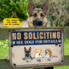 89Customized No soliciting See dogs for details personalized printed metal sign