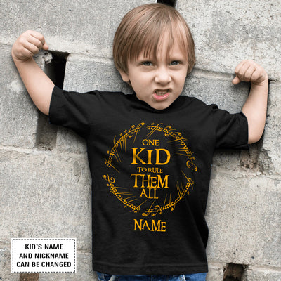 89Customized One kid to rule them all personalized youth t-shirt