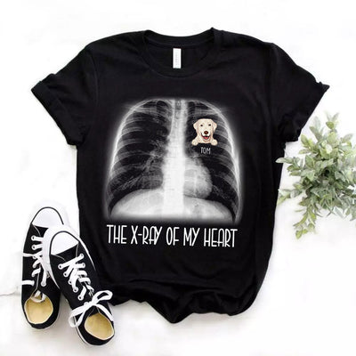 89Customized The X-Ray Of My Heart Personalized T-Shirt For Dog Lovers