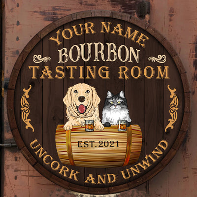 89Customized Bourbon tasting room Customized Wood Sign