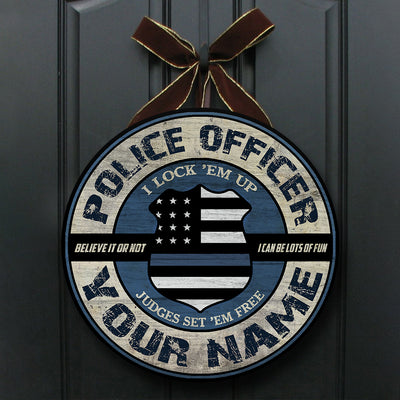 89Customized Personalized Police Officer Wood Sign