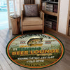 89Customized Fishing and beer lounge Customized Round Rug