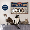 89Customized Keep Door Closed Funny Cats Personalized Printed Metal Sign