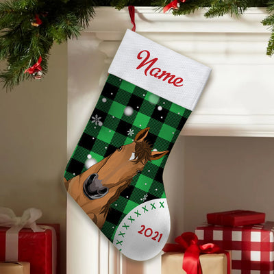 89Customized Christmas lovely horse Personalized Christmas Stocking