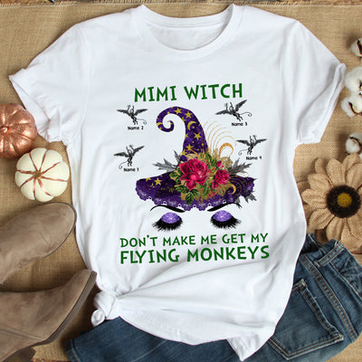 89Customized Grandma witch don't make me get my flying monkeys personalized shirt