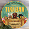 89Customized Backyard Tiki bar 2 dog Customized Wood Sign