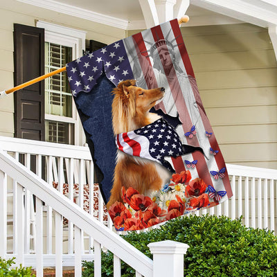 89Customized 4th of July Proud Dog Customized Garden Flag