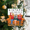 89Customized Sisters I'll be there for you personalized ornament