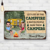 89 Customeized Making memories one campsite at a time Doll Camping Couple Ver.3 Personalized Metal Sign