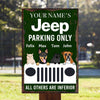 89Customized Personalized Printed Metal Sign Jeep Parking Dog