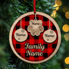 89Customized Happy Christmas Personalized Layered Wooden Ornament