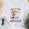 89Customized Just a girl who loves books and her cats personalized shirt