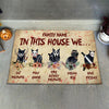 89Customized Horror Monster Kitten Black Cat Doormat