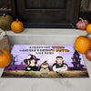 89Customized A crazy cat witch and her handsome devil live here Customized Doormat