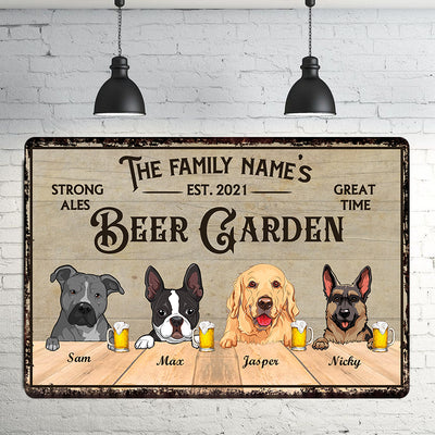 89Customized Tavern beer and dog Customized Printed Metal Sign