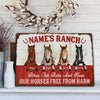 89Customized Watch Out For The Rider The Horses Are Harmless Personalized Metal Sign