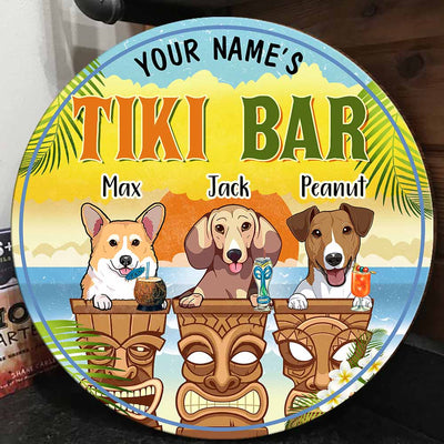 89Customized Tiki bar dog 2 Customized Wood Sign