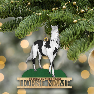 89Customized Head Up Heels Down Horse Lover Personalized Ornament