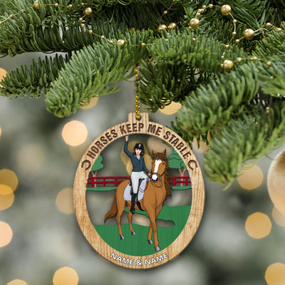 89Customized Head Up and Heels Down Horse Lovers Personalized Ornament