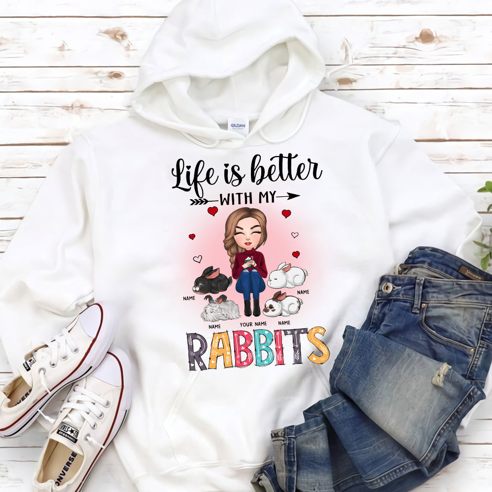 89Customized Life Is Better With My Rabbits Personalized Shirt