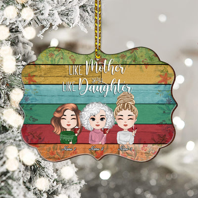 89Customized Mother & Daughters Forever Linked Together Personalized Ornament