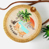 89 Customeized Life is a beach personalized rattan straw bag