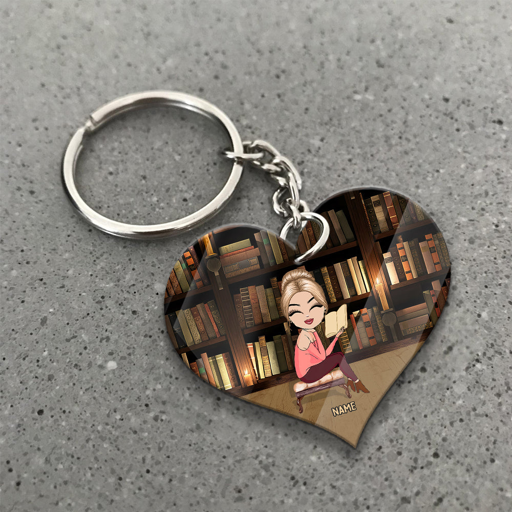 89Customized I Have No Shelf Control Book Lovers Personalized Keychain