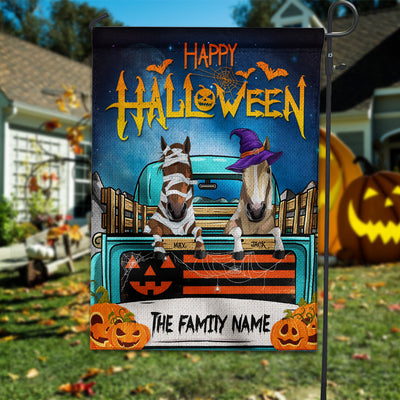 89Customized Happy Halloween Horse Welcome Personalized Garden Flag