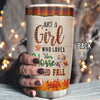 89Customized Just A Girl Who Loves Her Horses And Fall Personalized Tumbler