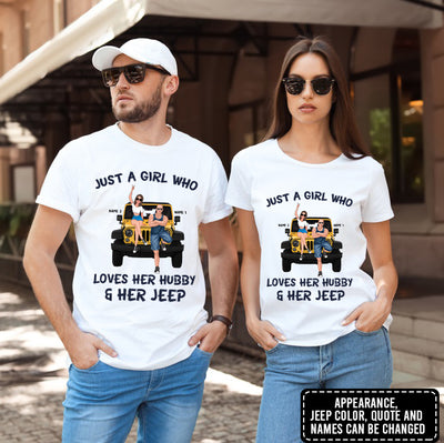 89Customized Husband & Wife Jeeping Partners For Life Personalized Shirt