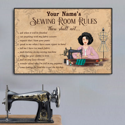 89Customized Sewing Room Rules Personalized Poster