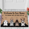 89Customized Welcome to our home Rabbit Lovers Personalized Doormat