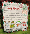 89Customized Dear nana we hugged this blanket Christmas postcard personalized blanket