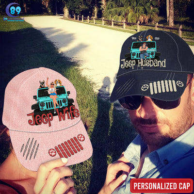 89Customized Jeep Husband/Jeep Wife Personalized Cap