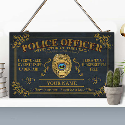 89Customized Personalized Police Officer Pallet Sign