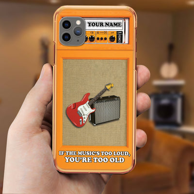 89Customized 3D orange amp guitar personalized phone case