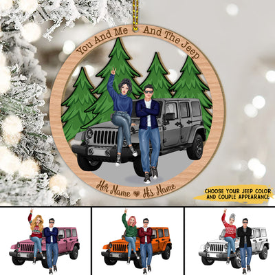 89Customized The Couple Who Jeeps Together Keeps Together Personalized Ornament