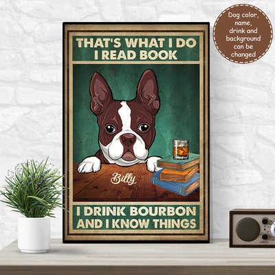 89Customized Boston Terrier I Know Things Personalized Poster