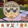 89Customized Backyard Bar & Grill Personalized Wood Sign up to 5 Dogs